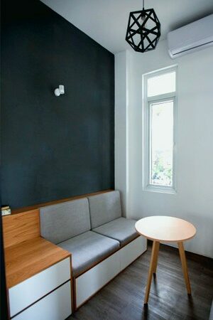 clean room with table